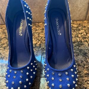 Shoe Dazzle Womens Size 9M Blue Studded High Heels